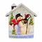 Stony Creek 6.5 Inch Jolly Snowman Small Glass House Christmas Lighted Glass Accent , Christmas Decor Christmas Trees Lantern